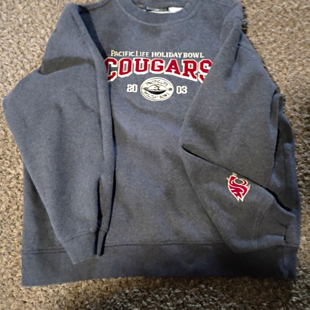 Jones & Mitchell WSU Cougars 2003 Pacific Life Holiday Bowl Sweatshirt M